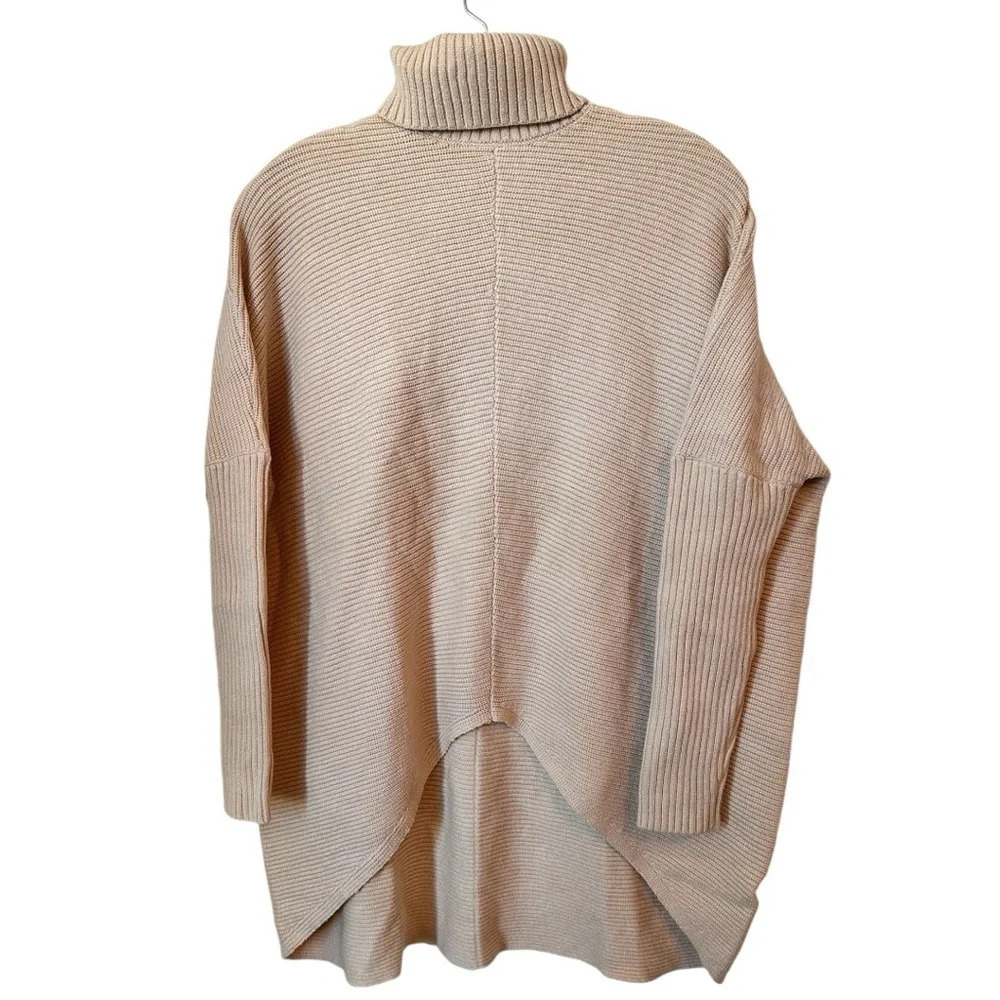 Womens Oversized Turtleneck Batwing Long Sleeve Casual Cozy Baggy Knit Pullover